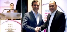 Paulo Andrez da DNA Cascais Empreendedorismo e Comércio e Tugrul Atamer, presidente da WEF