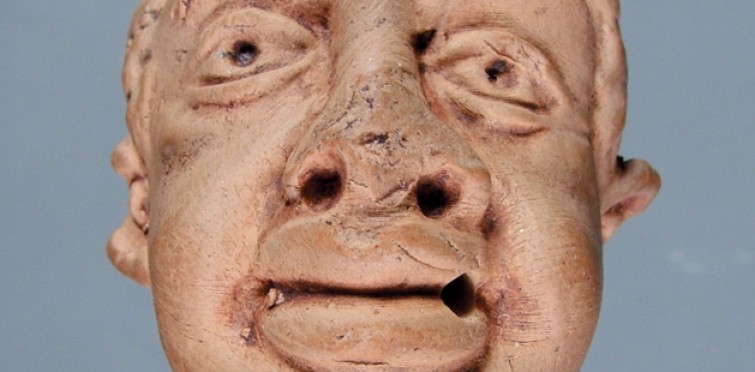 Head in terracotta - Roman Villa of Alto da Cidreira