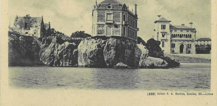 Casas Loulé e Lancastre, em Cascais, c. 1900 | Coleção Municipal de Bilhetes-postais Ilustrados – Arquivo Histórico Municipal