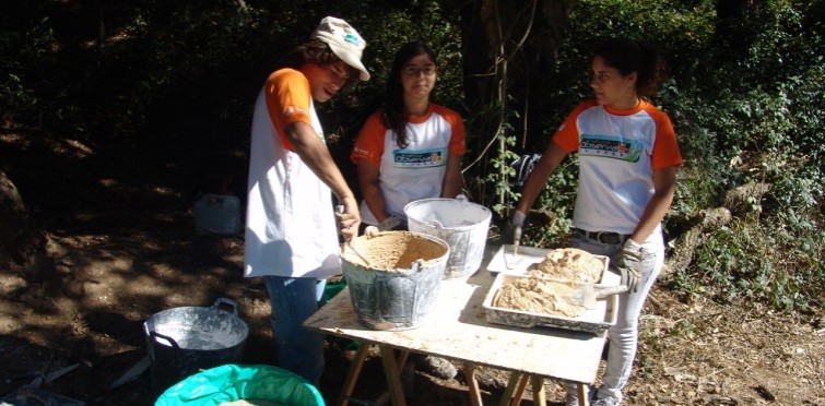 Oficina de argamassas de tradicionais nos programas Natura Observa da Cascais Ambiente