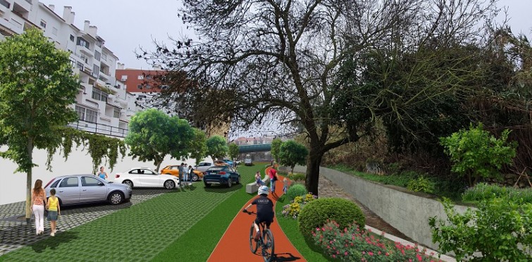 Construção do parque de estacionamento da Ribeira das Vinhas