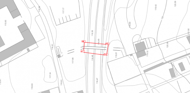 Localização: Construção da passagem superior pedonal na Avenida de Alcabideche