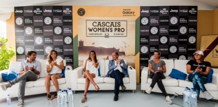 Francisco Spínola, Sally Fitzgibbons, Teresa Bonvalot, Carlos Carreiras, Courtney Conlogue e Carissa Moore