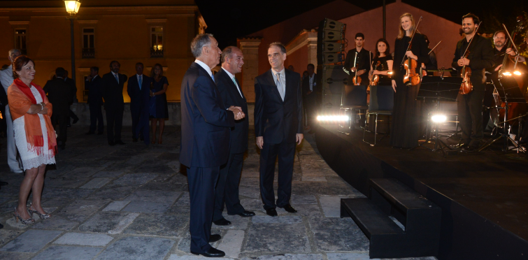 Presidente da República e presidente da Câmara de Cascais com a Orquestra de Câmara de Cascais e Oeiras