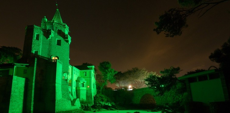 Ao início da noite o museu ilumina-se de verde até 17 de março 