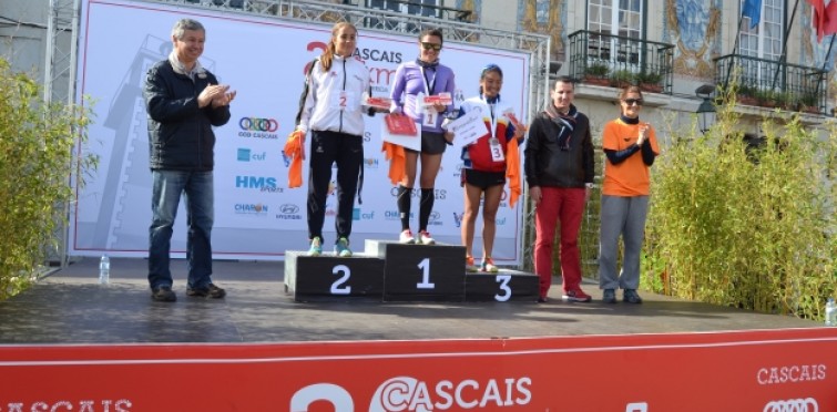 Pódio feminino dos 20km Cascais