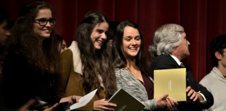 Mafalda Oliveira Prazeres, Ana Rita Pereira Soares e Margarida Arrais Martins da Escola Salesiana de Manique - Prémio de Mérito