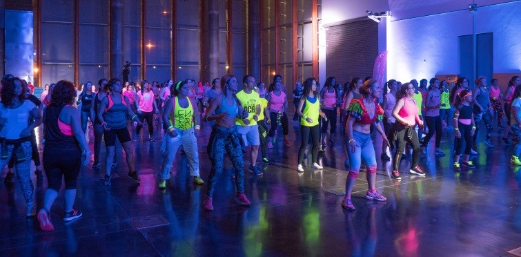 Aula de zumba no Centro de Congressos do Estoril