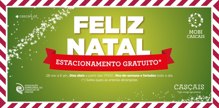 Oferta de estacionamento na quadra de Natal | Câmara Municipal de Cascais