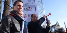 Carlos Carreiras, Presidente da CM Cascais, e Nuno Piteira Lopes, vereador, dão início à prova