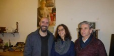 Afonso Cruz, F. Pinheiro dos Santos e a filha, Andreia Tibério dos Santos