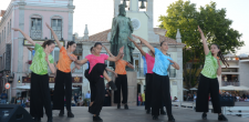 Animação de rua - Cavalaria da GNR na Praça 5 de Outubro