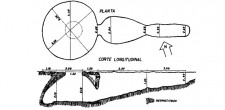 Planta e alçado da Gruta II de Alapraia. In PAÇO, A. (1955) – Necrópole de Alapraia. Lisboa: Academia Portuguesa de História.