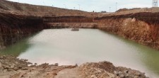 Água encontrada nas escavações que será drenada (Dez.2016)