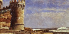 Museu-Biblioteca Condes de Castro Guimarães - Quadro "Praia do Tamariz", de João Vaz