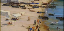 Museu-Biblioteca Condes de Castro Guimarães - Quadro "Praia dos Pescadores", de Carlos Bonvalot
